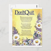 Stop niet=Inspirerende Woorden van Wisdom Briefkaart (Voorkant / Achterkant)