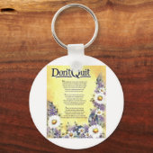 Stop niet=Inspirerende Woorden van Wisdom Sleutelhanger (Voorkant)