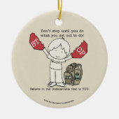 Stop niet keramisch ornament (Voorkant)