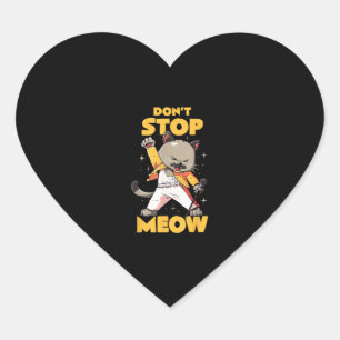 Stop niet Meow Schattige Freddie Cat Hart Sticker