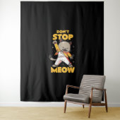 Stop niet Meow Schattige Freddie Cat Wandkleed (In situ)