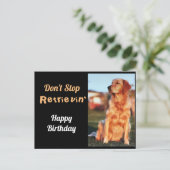 Stop niet met apporteren Gouden Retriever Verjaard Briefkaart (Staand voorkant)