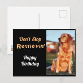 Stop niet met apporteren Gouden Retriever Verjaard Briefkaart (Voorkant / Achterkant)