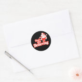 STOP NIET MET BELIEVEN RONDE STICKER (Envelop)