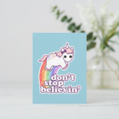 Stop niet met Believin in Unicorns Briefkaart (Staand voorkant)