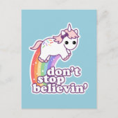 Stop niet met Believin in Unicorns Briefkaart (Voorkant)