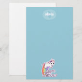 Stop niet met Believin in Unicorns Briefpapier (Voorkant / Achterkant)
