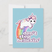 Stop niet met Believin in Unicorns Kaart (Voorkant)
