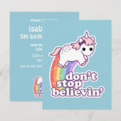 Stop niet met Believin in Unicorns Kaart (Voorkant / Achterkant)