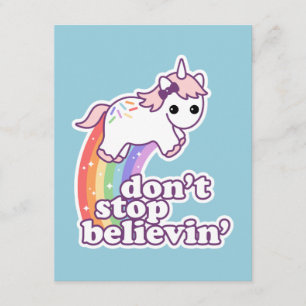 Stop niet met Believin in Unicorns Kaart