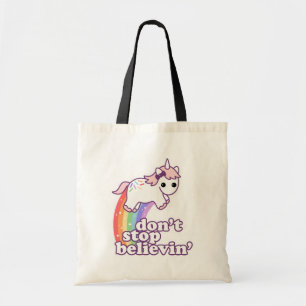 Stop niet met Believin in Unicorns Tote Bag