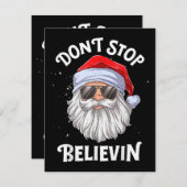 Stop niet met Believin Santa Funny Kerstmis Informatiekaartje (Voorkant / Achterkant)