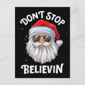 Stop niet met Believin Santa Funny Kerstmis Informatiekaartje (Achterkant)