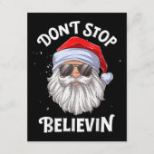 Stop niet met Believin Santa Funny Kerstmis Informatiekaartje (Voorkant)