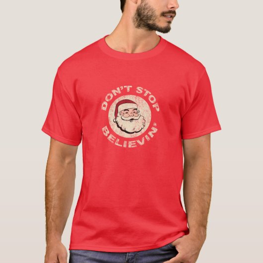 Stop niet met Believin' Shirt met drukke cirkel (Voorkant)