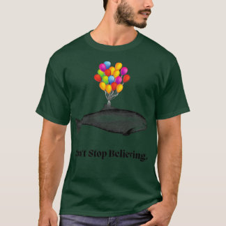 Stop niet met Beliveing Flying Whale and Baloon Il T-shirt