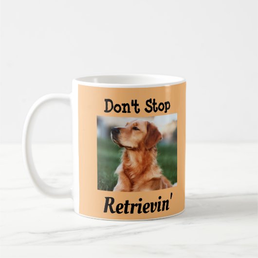 Stop niet met de Golden Retriever Champion. Koffiemok (Links)