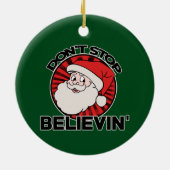 Stop niet met de santa claus te geloven keramisch ornament (Achterkant)