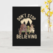 Stop niet met geloven - grappige UFO-voet Kaart (Gele Bloem)