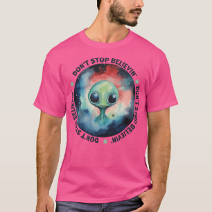 Stop niet met geloven in aliens UFO Alien T-shirt