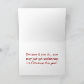 STOP NIET MET GELOVEN IN SANTA SWEETIE FEESTDAGEN KAART (Binnen)