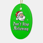 Stop niet met geloven keramisch ornament (Links)