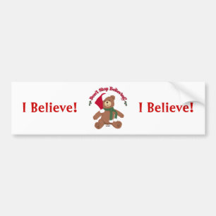 Stop niet met geloven! kerstBeer Bumpersticker