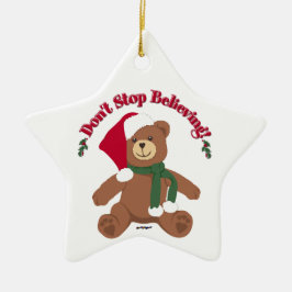 Stop niet met geloven! kerstBeer Keramisch Ornament