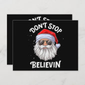 Stop Niet met Geloven Kerstman Grappige Kerst Feestdagenkaart (Voorkant / Achterkant)