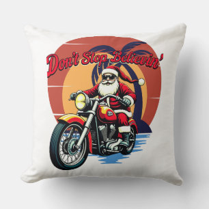"Stop niet met geloven" - Santa Rides Sierkussen