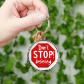 STOP niet met geloven Sleutelhanger (Hand)