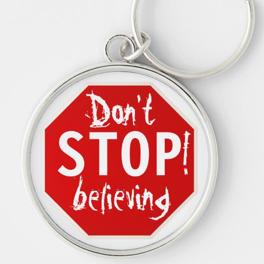 STOP niet met geloven Sleutelhanger (Voorkant)