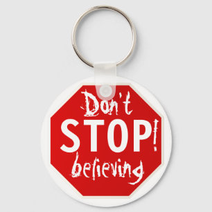 STOP niet met geloven Sleutelhanger
