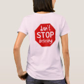 STOP niet met geloven T-shirt (Achterkant)