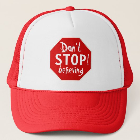 STOP niet met geloven Trucker Pet (Voorkant)