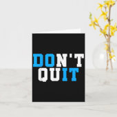 Stop niet met het doen van een motivatie workout-g kaart (Gele Bloem)