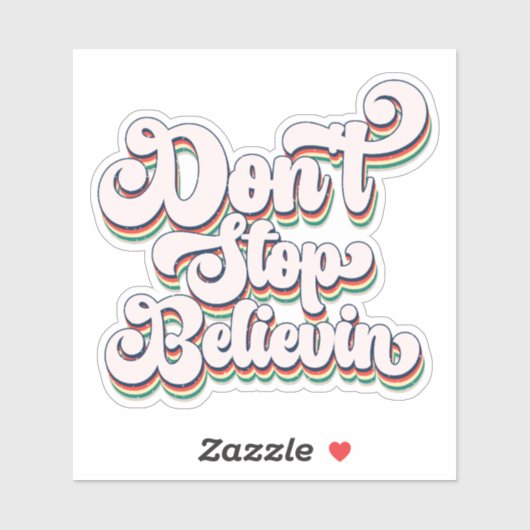 Stop niet met het geloven van Christelijke Gelovig Sticker (Vel)