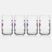 Stop niet met het geloven van de kerstman met gesc blikvorm glas (Links)