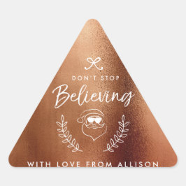 Stop niet met het geloven van Santa Kerstfeestdag  Sticker