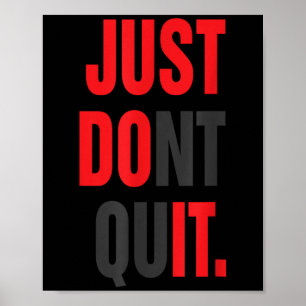 Stop niet met het Gym Fitness Motivation T-shirt Poster