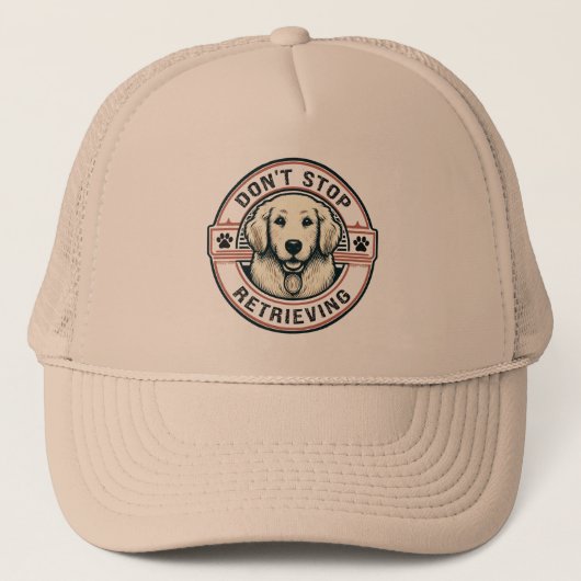 Stop niet met het ophalen van Funny Golden Retriev Trucker Pet (Voorkant)