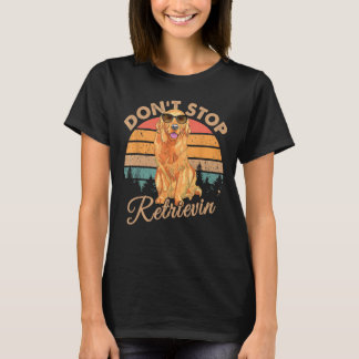 Stop niet met het ophalen van Retro Golden Retriev T-shirt