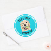 Stop niet met het opvragen van het hondenlabel Sti Ronde Sticker (Envelop)