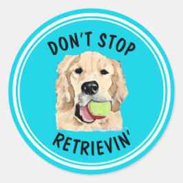 Stop niet met het opvragen van het hondenlabel Sti Ronde Sticker