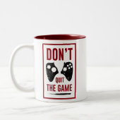 Stop niet met het spel tweekleurige koffiemok (Links)