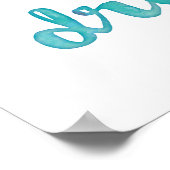 Stop niet met je dagdroom poster | blauwe waterver (Hoek)