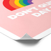 Stop niet met je droomse Inspirerend Poster (Hoek)