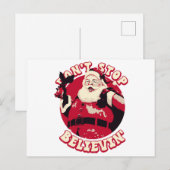 Stop niet met kerst te geloven briefkaart (Voorkant / Achterkant)