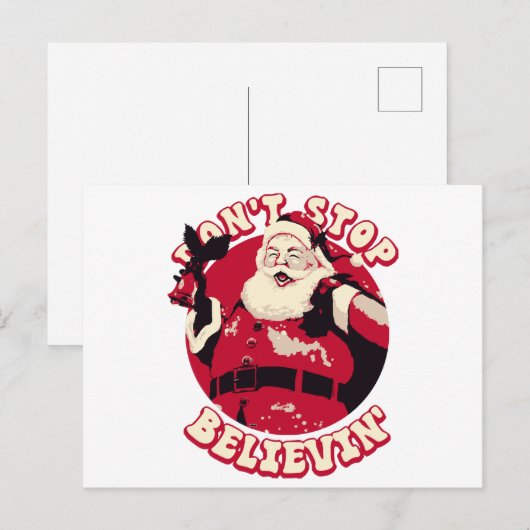 Stop niet met kerst te geloven briefkaart (Voorkant / Achterkant)