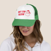 Stop niet met kerstkerstkerstpet te geloven trucker pet (In situ)